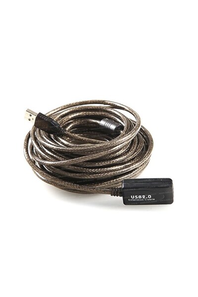 UNIVERSA كابل تمديد USB2EXTL10A من نوع USB 2.0 نشط بطول 10 أمتار من دارك، مود...