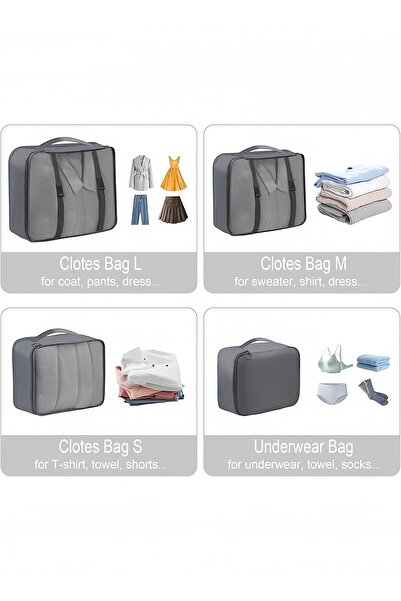 Generic Travel Organizer, 8 Set Packing Cubes for Suitcases Travel Luggage Packing Organizers