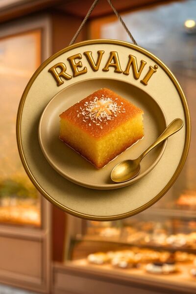 Nod Ornament de perete din lemn cu șnur tematic Revani, pentru patiserie, mag...