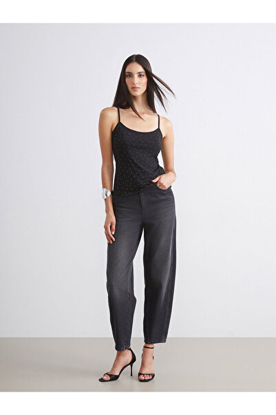 LC Waikiki Square Neck Stone Embellished Women's Tank Top