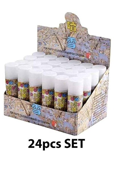 Generic مجموعة رذاذ زينة الحفلات الثلجية البيضاء من 24 قطعة - تأثير اختفاء الثلج الواقعي