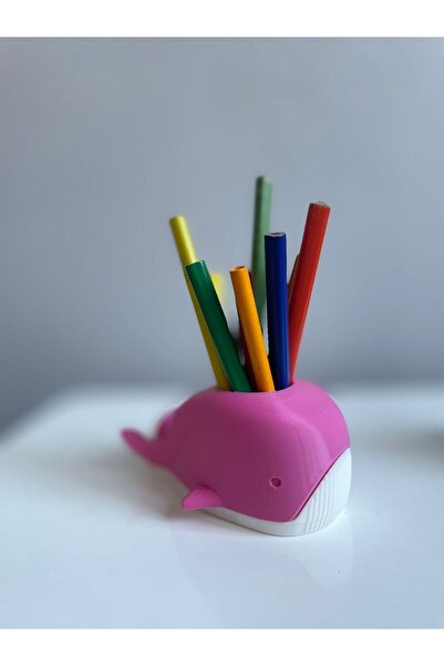 DigiArtisan3D حامل أقلام وحامل هاتف على شكل حوت لطيف - طباعة ثلاثية الأبعاد