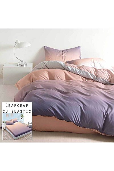 Patul Lenjerie de Pat, Bumbac Satinat, Pucioasa, 2 Persoane, Pat Dublu, 4 Pie...