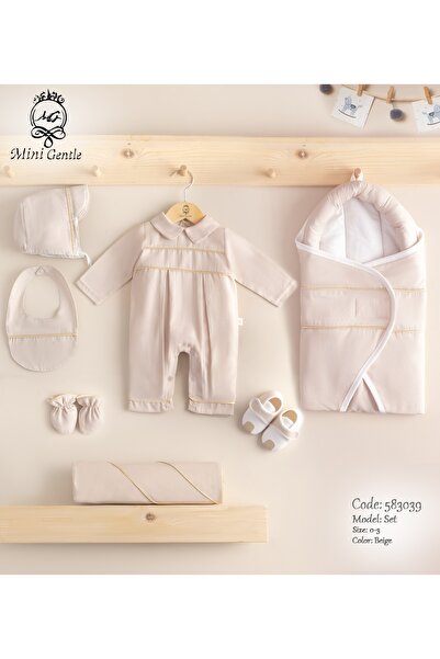 Baby shine طقم استقبال مواليد ولادي- 100% من القطن الطبيعي الآمن على بشرة الط...