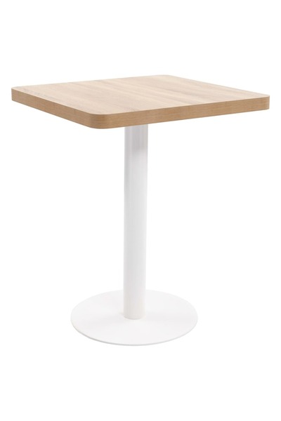vidaxl Bistro Table Light Brown 60X60 cm MDF