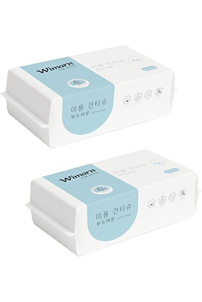 COOYA 2-Pack Disposable Soft Washcloths,Deep Cleansing Cotton Towels,Cotton Dry Facial Towels for Clean