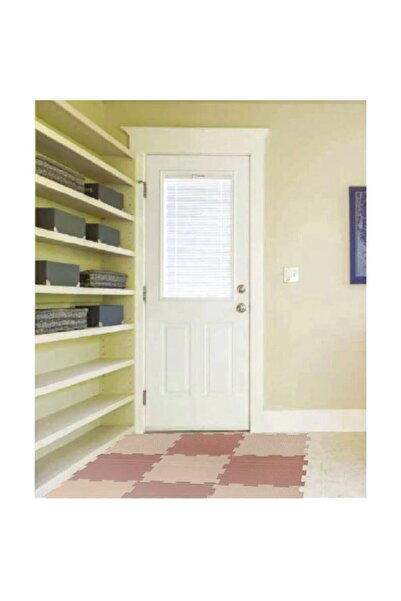 TRINAR Foam modular rug, pink/nude, 31x31x1.4 cm, 9 pieces, children's room