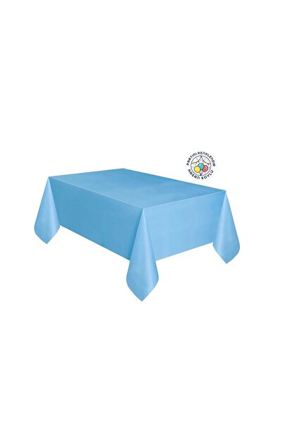 Partini Renklendir Lüks Mavi Masa Örtüsü, Çok Amaçlı, Kullan-At 180x120 Cm
