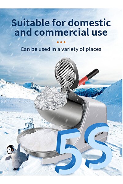 SOKANY Electric Ice Crusher Machine Electric Shaved Ice Machine Smoothie Machine for Home and Commercial