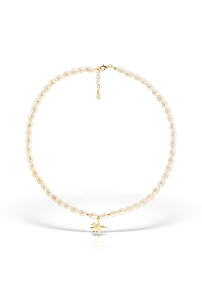 Ioana Preda Pearl and Silver Necklace "Time to Shine"