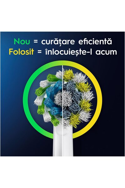 Oral-B Set de 2 periuțe de dinți electrice Pro 1, curățare 3D, 1 program, 1 cap de periuță, negru/roz