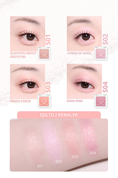 PERIPERA Kişiselleştirilebilir Işıltılı Tekli Far Heart Pocket Single (S02 Hybrid Of Angel)