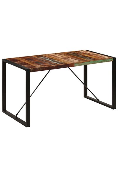 vidaxl Masă de bucătărie, 140 x 70 x 75 cm, lemn masiv reciclat