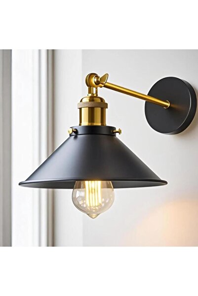 AB Luxury Concept Vintage Industrial Iron Wall Lamp, E27, 180° Adjustable Rotation, Indoor, 20x10cm
