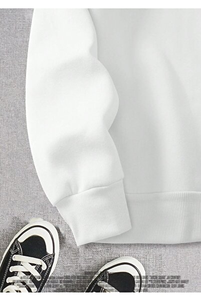 Jooy Magnet Lover Design Φούτερ με μισό φερμουάρ Ζευγάρι Λευκό Σετ 2 τεμαχίων