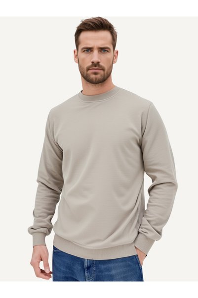 MODRENZA Erkek Regular Fit Yuvarlak Yakalı Sweatshirt
