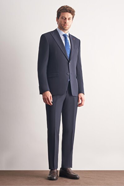 İmza Navy Blue Swallow Collar Full Lining 6 Drop Slim Fit Suit 1001255162