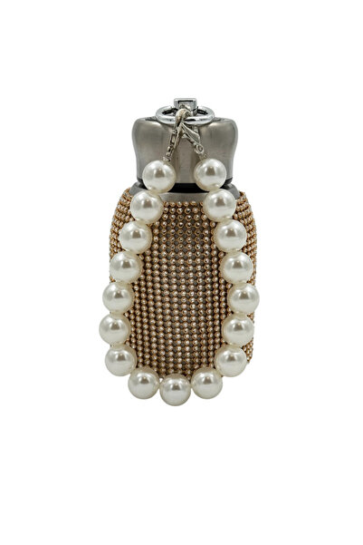 BİNDAWOOD B&D Luxury Pearl Beaded Vacuum Bottle Flask 300ml - Gold