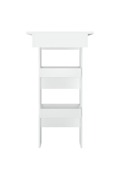 vidaxl Wall Bar Table White 102x45x103.5 cm Engineered Wood