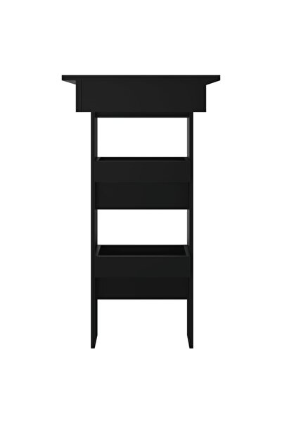 vidaxl Wall Bar Table Black 102x45x103.5 cm Engineered Wood