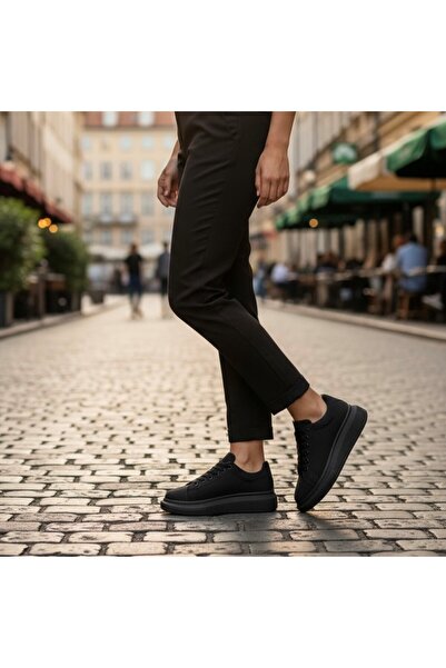 dehaine Sneakers For Women, Casual, Vip, Matte Black, 333B