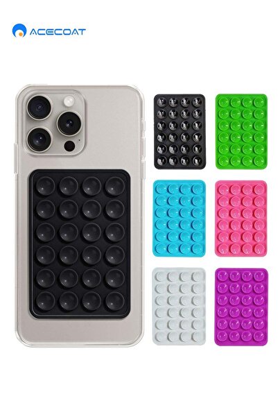 Generac 6-piece phone holder, adhesive silicone mobile phone accessory holder