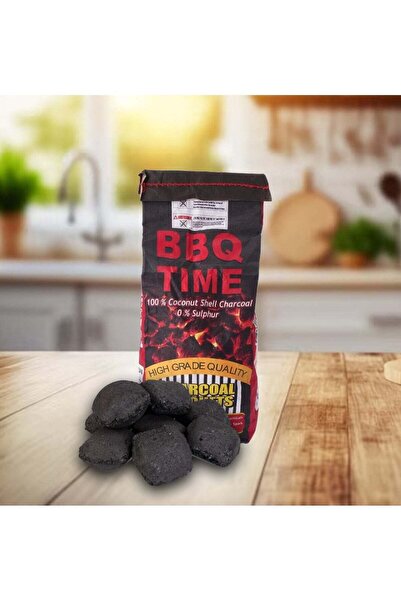 HOT GRILL Premium Coconut Shell Charcoal Briquettes for Barbecue & Grill (4 KG)