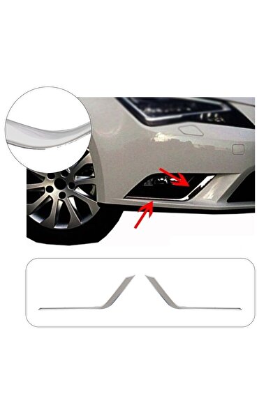 ServetDizaynOto Seat Leon Uyumlu 2012-2020 Krom Sis Çerçevesi 2 Parça Paslanm...
