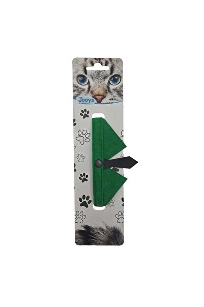 Jooys Velvet Bell Tie Cat Collar Green