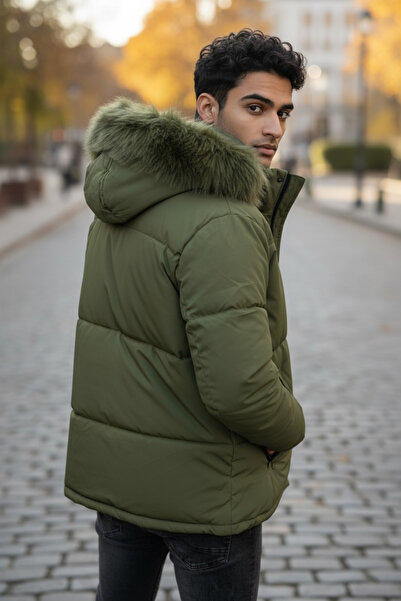 dehaine Men's winter jacket, fur lined, 2333