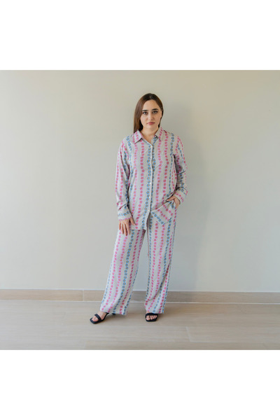 LINELLE Ladies Printed Co-ord Set- Rayon Pant and Top