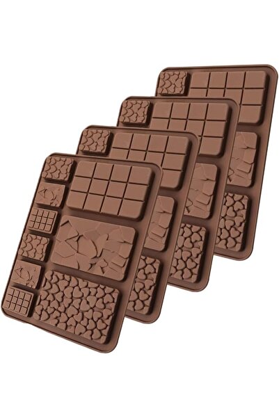 Arabest 4 قطع من قوالب الشوكولاتة، قوالب السيليكون للشوكولاتة والفوندان والسك...