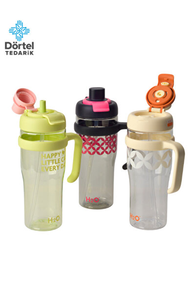 Tohana H2O Tritan Water Bottle with Handle and Straw 1250 ml