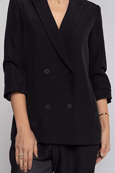 Nichii Oversized Long Jacket with Three-Quarter Sleeves