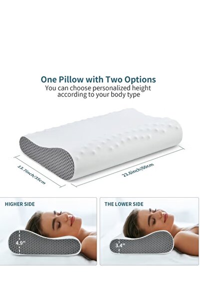 Choice وسادة رقبة من رغوة الذاكرة لتخفيف آلام الرقبة والكتف ودعم الرأس أثناء ...