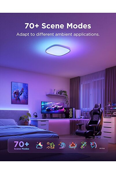 Govee LED Ceiling Light Smart RGBIC 2400LM Square 30cm (Works with Matter, Alexa & Google Assistant)