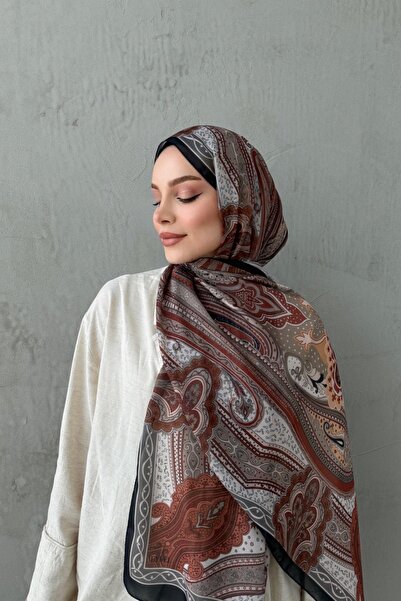Byedauzunlar Brown Mahra Authentic Indian Silk Shawl