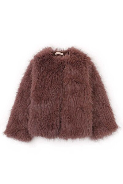 Gingersnaps Solid Fur Girls' Jacket