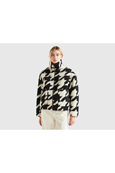 United Colors of Benetton Printed Teddy Jacket