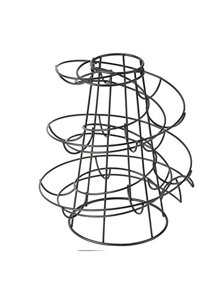 COOYA Luxury modern spiral dispenser rack-black, space-saving, durable egg storage solution, one size