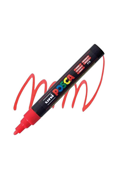 UNİ-BALL Uniball Posca (1.8-2.5) Water-Based Painting Marker Fluorescent Red (N) (Uni-Pc-5M)