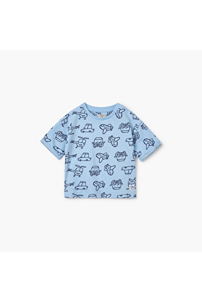 Lee Cooper Vehicle Print T-shirt with Short Sleeves