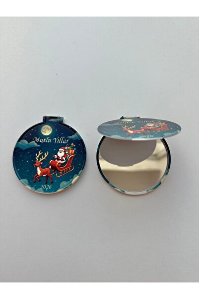 Lazerstüdyo yılbaşı hediyelik pleksi cep aynası