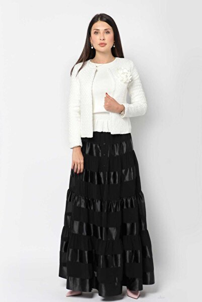 Nichii سترة سادة بأكمام طويلة