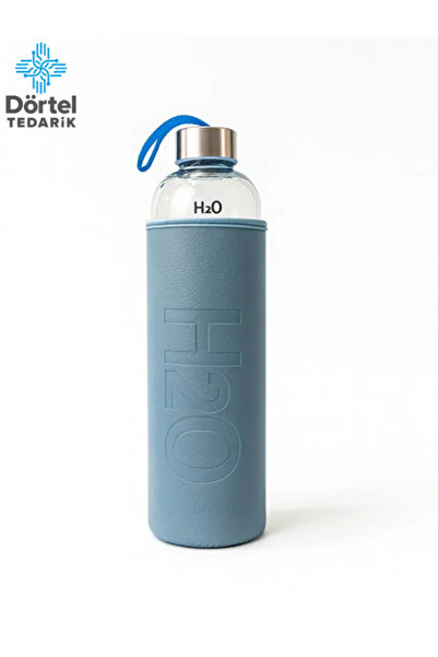 Tohana H2O Leather Covered Glass Flask 1000 ml