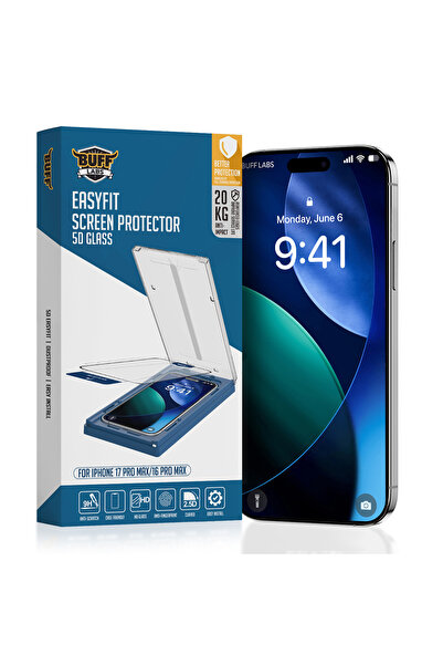Buff iPhone 17 Pro Max / 16 Pro Max 5D Glass EasyFit Ekran Koruyucu