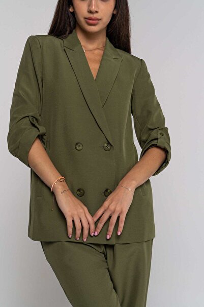 Nichii Oversized Long Jacket with Three-Quarter Sleeves