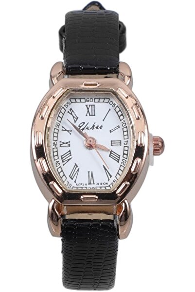 ibasenice Ceas elegant,retro, curea neagra din piele pentru dama,