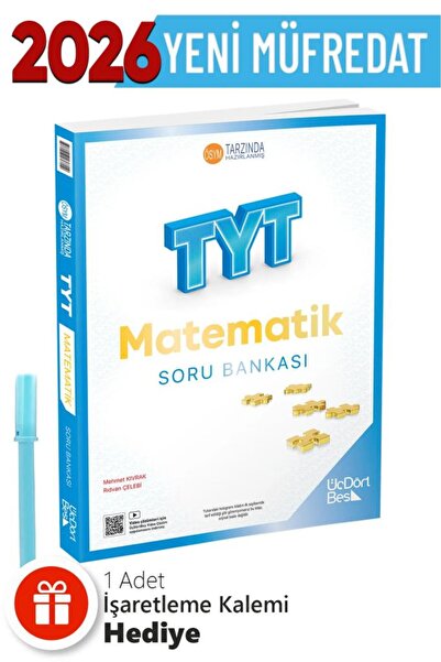 Üç Dört Beş Yayıncılık TYT Matematik Soru Bankası + Hediyeli