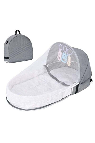 fulina سرير سفر محمول للأطفال مزود بناموسية ومظلة، سرير أطفال قابل للطي، أسرّة أطفال